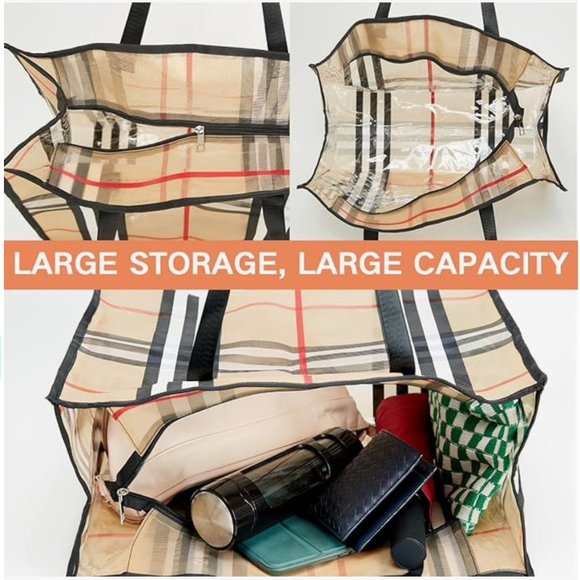 NEW! Large Clear Tote Bags - Picture 2 of 3